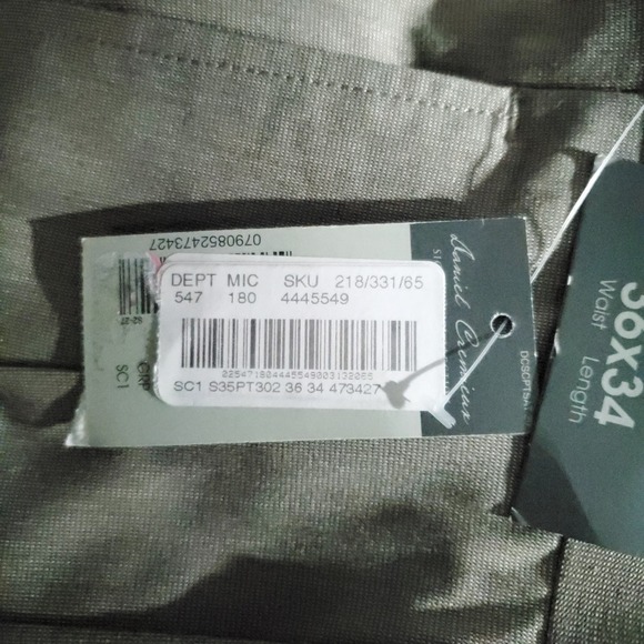 Daniel Cremieux Pleated Dress Pants Mens 36x34 Khaki Signature New NWT Classic - Picture 11 of 12